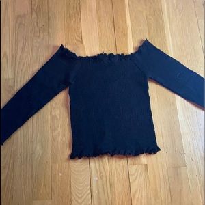 Black tight crop top